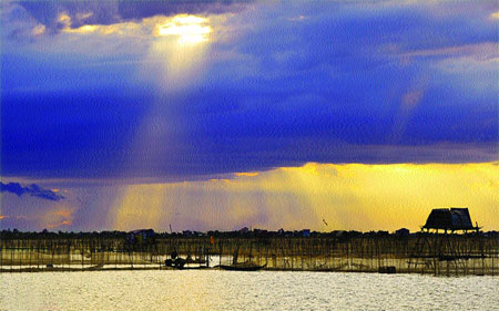 Basking in celestial splendour